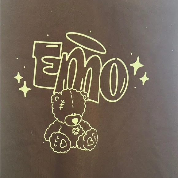 ROMWE Brown Bear Graphic Crewneck Sweater - Picture 2 of 4